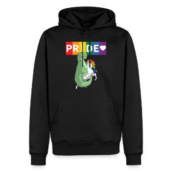 LGBT Gay Pride TRex Tyrannosaurus Rex Dinosaure - Sweat à capuche Premium bio Homme - noir - Devant - Nico (187cm)