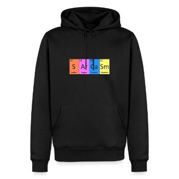 Sarcastic Sarcasm Funny Periodic Table Gift - Men’s Premium Organic Hoodie - black - Front - Nico (187cm)