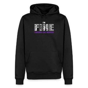 I'm Fine Fibromyalgia Warrior - Men’s Premium Organic Hoodie - black - Front - Nico (187cm)