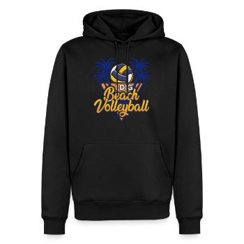 Ich grabe Beachvolleyball - Männer Premium Bio Hoodie - Schwarz - Vorne - Nico (187cm)