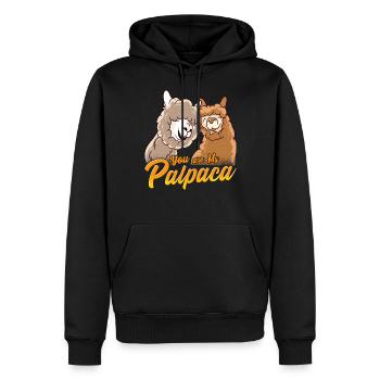 Tu es ma palpaca - Sweat à capuche Premium bio Homme - noir - Devant - Nico (187cm)