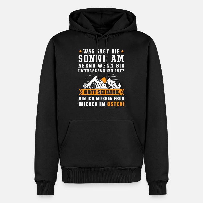 Ossi Wessi DDR BRD Witz Geschenkidee Osten Stolz - Männer Premium Bio Hoodie - Schwarz