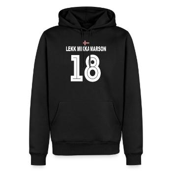 Island Fußball Party Trikot Leck mich am Arsch - Männer Premium Bio Hoodie - Schwarz - Vorne - Nico (187cm)