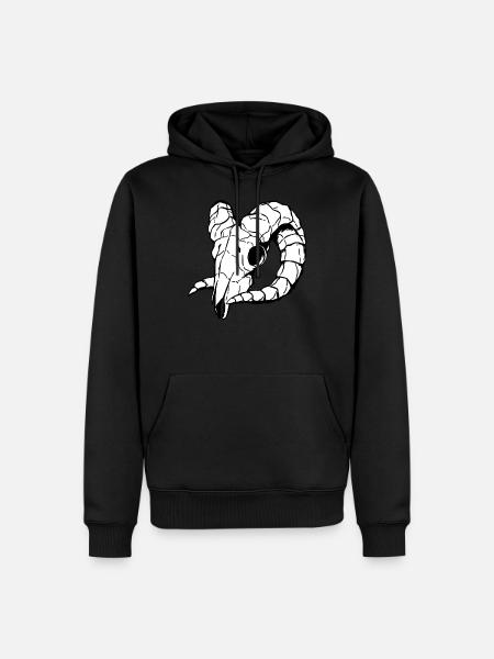 Skull - Sheep skull - Men’s Premium Organic Hoodie - black