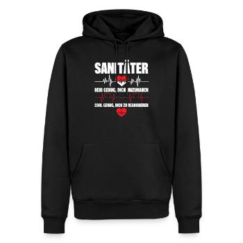 Sanitäter - Heiß Genug Dich Umzuhauen - Männer Premium Bio Hoodie - Schwarz - Vorne - Nico (187cm)
