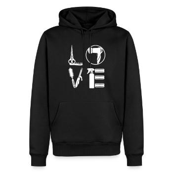 Friseurin Love Job Friseur Salon Friseure Geschenk - Männer Premium Bio Hoodie - Schwarz - Vorne - Nico (187cm)