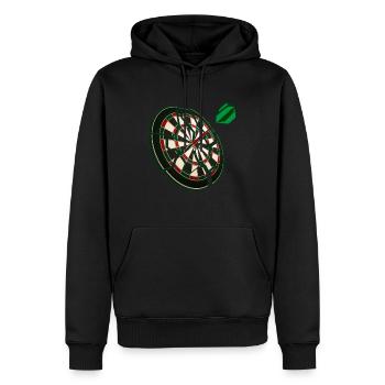 Dart Bullseye Dart player jeu de fléchettes - Sweat à capuche Premium bio Homme - noir - Devant - Nico (187cm)