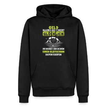 Gleitschirm Paragleiter Paragliding Berge Geschenk - Männer Premium Bio Hoodie - Schwarz - Vorne - Nico (187cm)