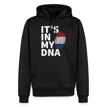 It's In My DNA Dutch Flag Netherlands Holland - Men’s Premium Organic Hoodie - black - Front - Nico (187cm)