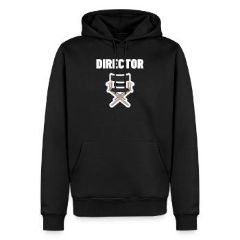 Réalisateur Directeur Film Vidéo Réalisateur Cadeau - Sweat à capuche Premium bio Homme - noir - Devant - Nico (187cm)