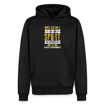 Wasserball - Männer Premium Bio Hoodie - Schwarz - Vorne - Nico (187cm)