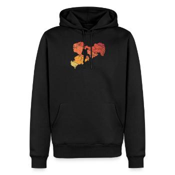 Cadeau de randonnée en Saxe - Sweat à capuche Premium bio Homme - noir - Devant - Nico (187cm)