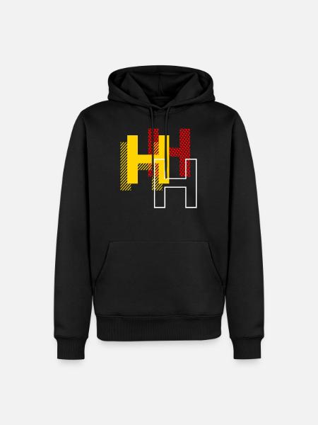 H h h - Men’s Premium Organic Hoodie - black