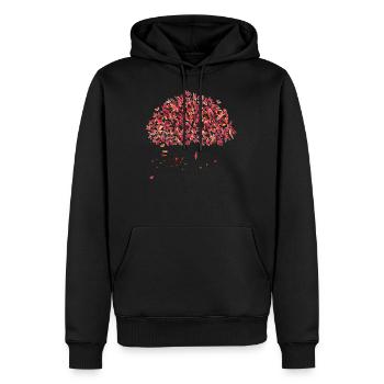 Juste une fille qui aime les livres - Sweat à capuche Premium bio Homme - noir - Devant - Nico (187cm)