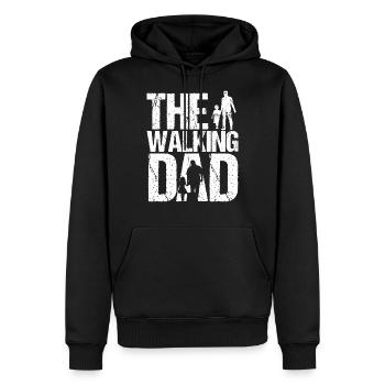The Walking Dad T-Shirt Vintage Vatertag Geschenk - Männer Premium Bio Hoodie - Schwarz - Vorne - Nico (187cm)