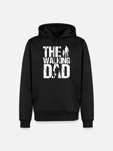 The Walking Dad T-Shirt Cadeau de fête des pères vintage - Herre Premium økologisk hoodie - sort