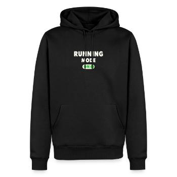 Cadeau drôle de coureur de course - Sweat à capuche Premium bio Homme - noir - Devant - Nico (187cm)