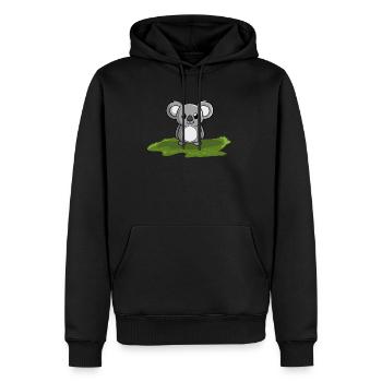 Ours koala koala - Sweat à capuche Premium bio Homme - noir - Devant - Nico (187cm)