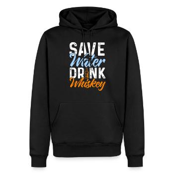 Whiskey Whisky Scotch Single Malt Bourbon Geschenk - Männer Premium Bio Hoodie - Schwarz - Vorne - Nico (187cm)