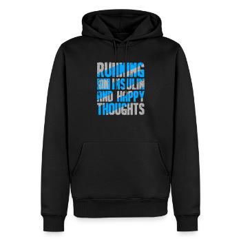 Diabetes diabetic pancreatic insulin - Men’s Premium Organic Hoodie - black - Front - Nico (187cm)