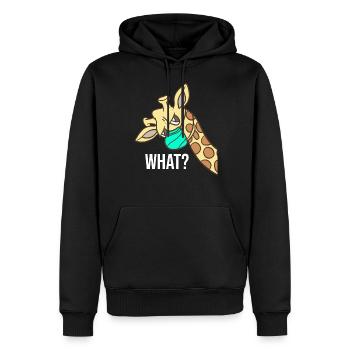 Masque Girafe WHAT Masque Girafe - Sweat à capuche Premium bio Homme - noir - Devant - Nico (187cm)