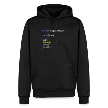 Computer Programmer Coders Software Engineers Gift - Men’s Premium Organic Hoodie - black - Front - Nico (187cm)