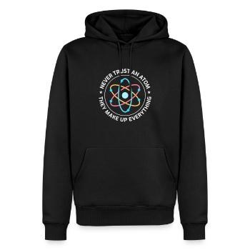 Science - Sweat à capuche Premium bio Homme - noir - Devant - Nico (187cm)