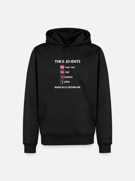 Przysłowia naukowe Zabawny prezent - Herre Premium økologisk hoodie - sort