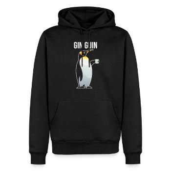 Gin Guin Penguin Gin Bartender Gin cadeau - Sweat à capuche Premium bio Homme - noir - Devant - Nico (187cm)