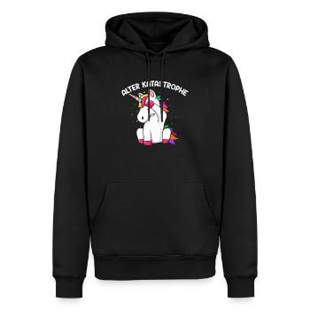 Alter Katastrophe Einhorn Einhörner Facepalm - Männer Premium Bio Hoodie - Schwarz - Vorne - Nico (187cm)