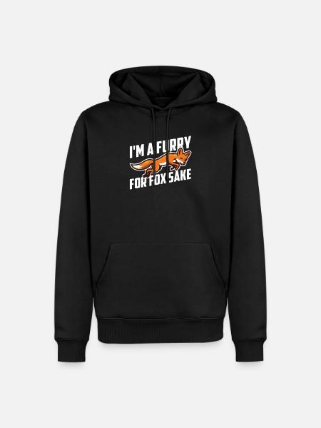 Furry Fandom Furries Fursona - Men’s Premium Organic Hoodie - black