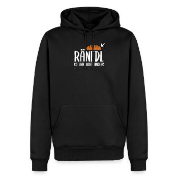 Ränfdl Brot sächsisch Sachsen Bäcker Geschenk - Männer Premium Bio Hoodie - Schwarz - Vorne - Nico (187cm)