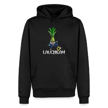 Lauch Junggesellenabschied JGA Trauung Hochzeit - Männer Premium Bio Hoodie - Schwarz - Vorne - Nico (187cm)