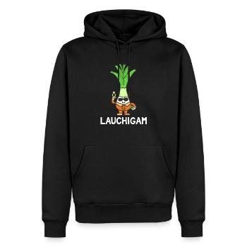 Lauch Junggesellenabschied JGA Trauung Hochzeit - Männer Premium Bio Hoodie - Schwarz - Vorne - Nico (187cm)