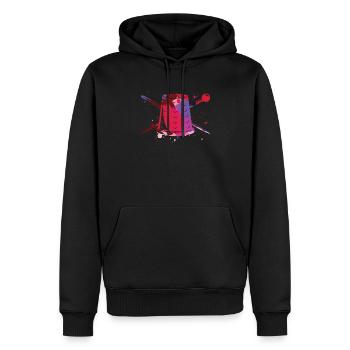 Couture machine à coudre couture égout tailleur - Sweat à capuche Premium bio Homme - noir - Devant - Nico (187cm)