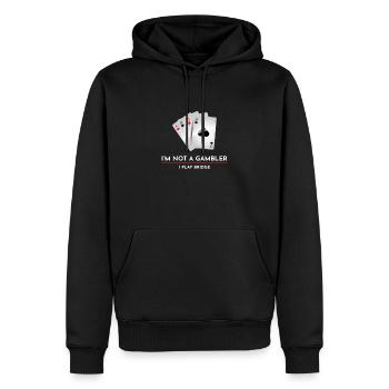 Jeux de cartes Casino Bridge Player Gamer Gift - Sweat à capuche Premium bio Homme - noir - Devant - Nico (187cm)