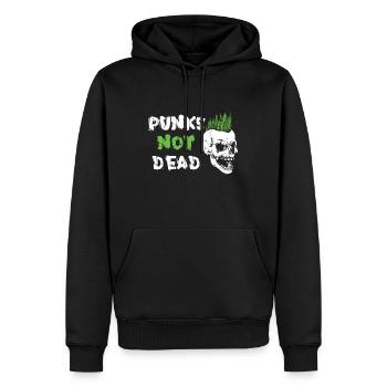 Punks Not Dead Anarchy Punker Totenkopf Skull Punk - Männer Premium Bio Hoodie - Schwarz - Vorne - Nico (187cm)