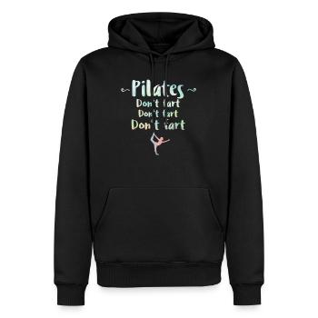 Pilates - Men’s Premium Organic Hoodie - black - Front - Nico (187cm)