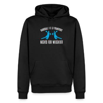 Handballspieler Handball Handballer - Männer Premium Bio Hoodie - Schwarz - Vorne - Nico (187cm)