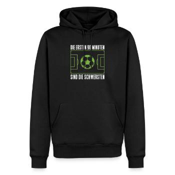 Fußball Fussball - Männer Premium Bio Hoodie - Schwarz - Vorne - Nico (187cm)
