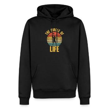 Frisbee - Männer Premium Bio Hoodie - Schwarz - Vorne - Nico (187cm)