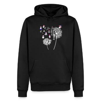 Père Noël pissenlit drôle de Noël - Sweat à capuche Premium bio Homme - noir - Devant - Nico (187cm)