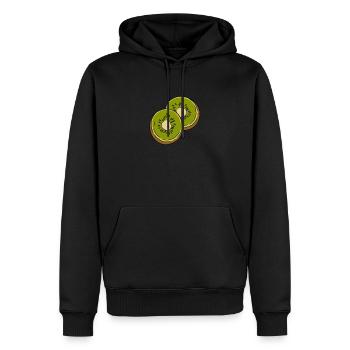 kiwi - Men’s Premium Organic Hoodie - black - Front - Nico (187cm)