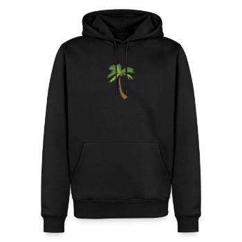 Palme Kokuspalme Kokosnuss - Männer Premium Bio Hoodie - Schwarz - Vorne - Nico (187cm)