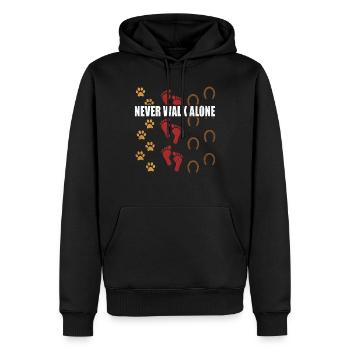 Équitation équestre poney équestre cadeau équestre - Sweat à capuche Premium bio Homme - noir - Devant - Nico (187cm)