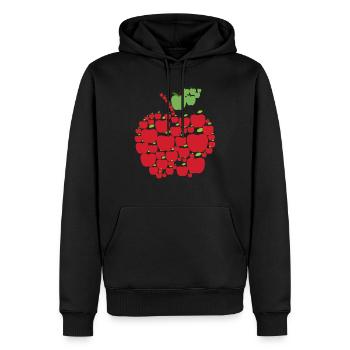 Pommes - Sweat à capuche Premium bio Homme - noir - Devant - Nico (187cm)