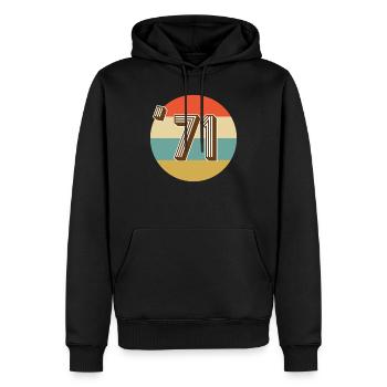 1971 Vintage Jahrgang - Männer Premium Bio Hoodie - Schwarz - Vorne - Nico (187cm)