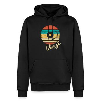Vinyl record - Men’s Premium Organic Hoodie - black - Front - Nico (187cm)
