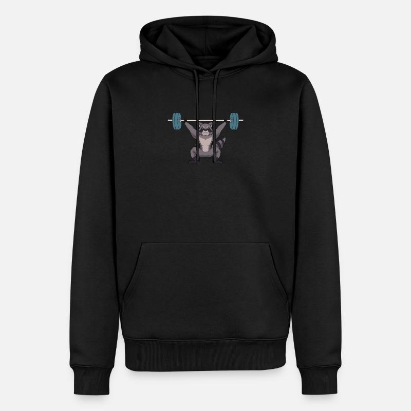 Haltérophilie haltérophile haltère - Sweat à capuche Premium bio Homme - noir