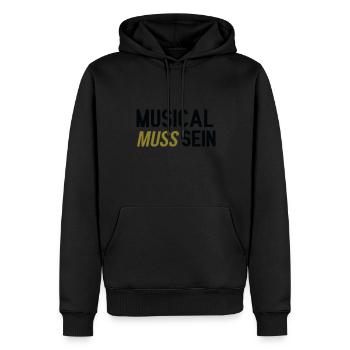 Musical muss sein - Männer Premium Bio Hoodie - Schwarz - Vorne - Nico (187cm)